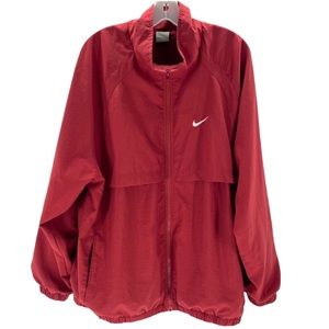 Nike Y2K Full Zipper Rust Red Classic Windbreaker